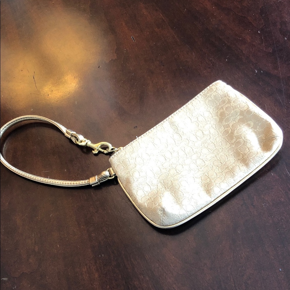 Coach Gold Wristlet